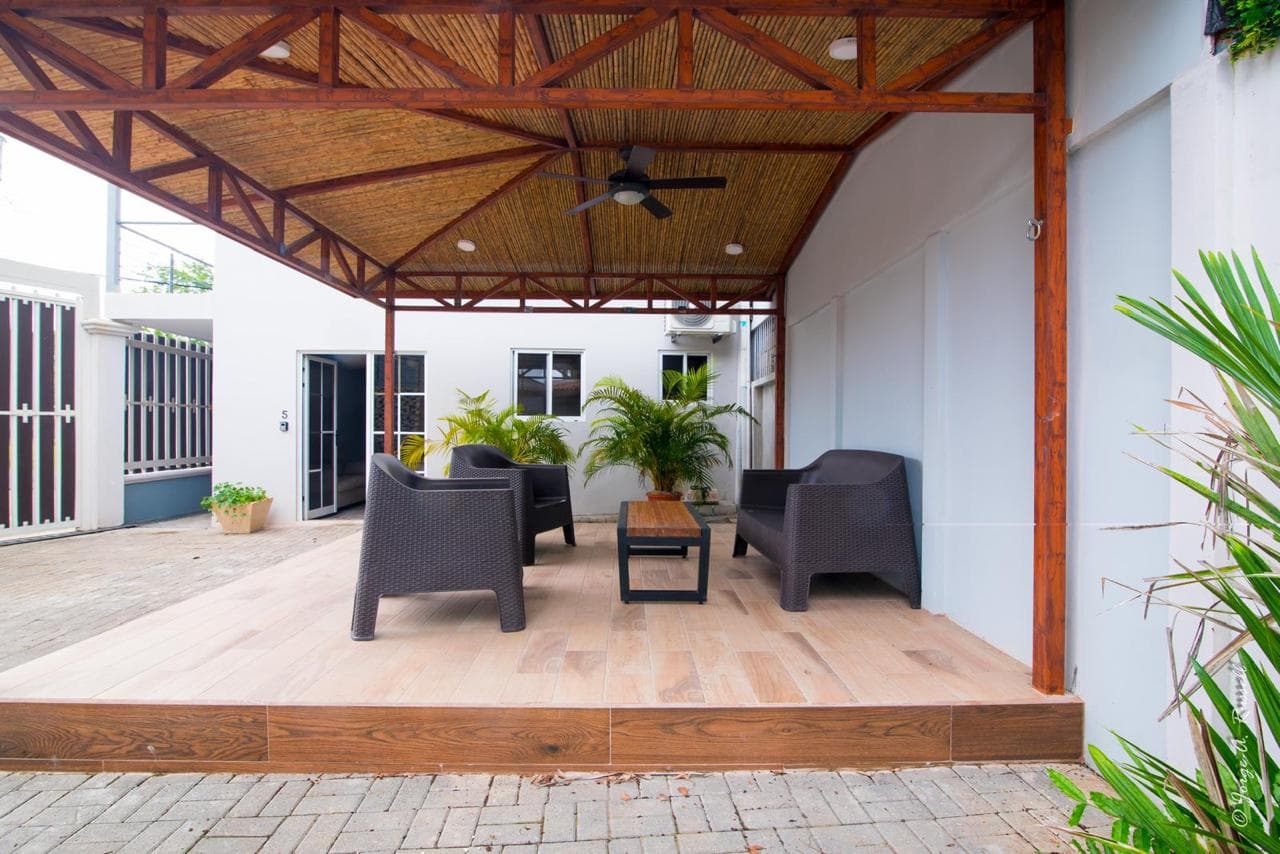Seating gazebo at Corals Residence